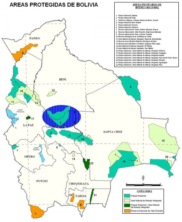 areas protegidas de bolivia