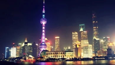 Shanghái, ciudad de China.